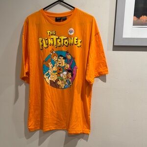 Orange Flintstones Graphic Tee‎